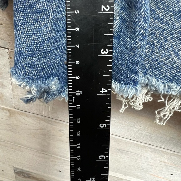 American Eagle Distressed Mom High Rise Shorts Womens Plus 18 34W Blue NWT New - Picture 14 of 15